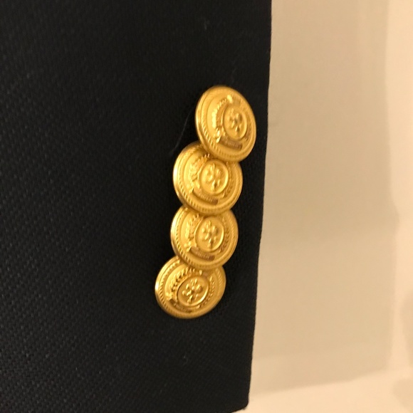 Tommy Hilfiger Wool Navy  Blazer Brass Buttons 44L - Picture 2 of 6